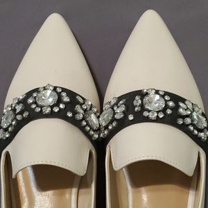 Beige flats
